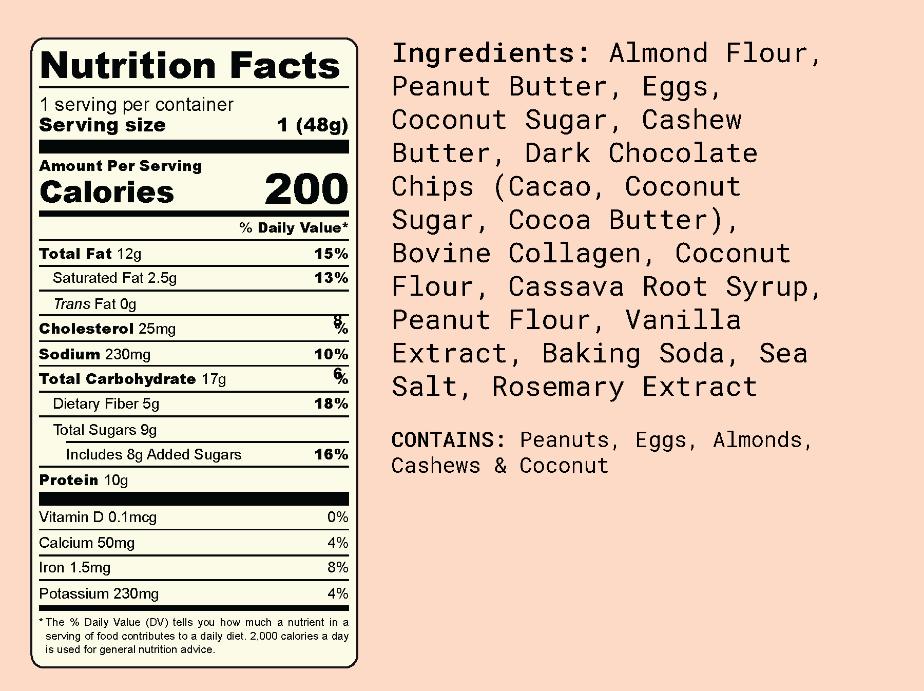 Peanut Butter Chocolate Chip Protein Cookie (LIMITED EDITION)
